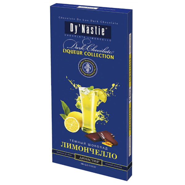 №3 Династия Шоколад "Лимончело", (блок 10шт по 100г)  в Сергиевом Посаде