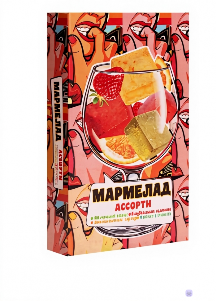  Мармелад АлкоАссорти(яблочный виски, клубничный просекко, апельсиновый вермут, лайм текила) 110г в Сергиевом Посаде