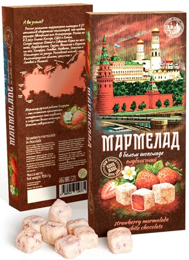  Сладарт Мармелад Клубничный в белом шоколаде, 150г   в Сергиевом Посаде
