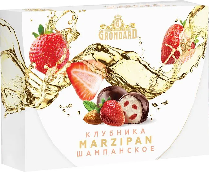  TM Grondard       (10185) Конфеты глазированные Марципановые Клубника и Шампанское, 98г в Сергиевом Посаде
